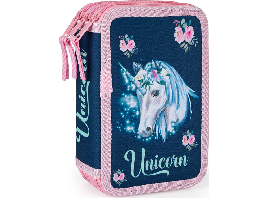 OXYBAG Školní penál třípatrový Unicorn 1