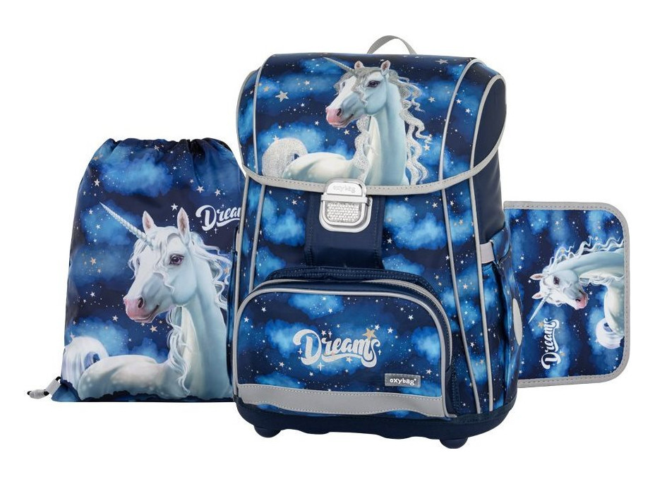 OXYBAG Školní set 3 ks Premium Unicorn 1