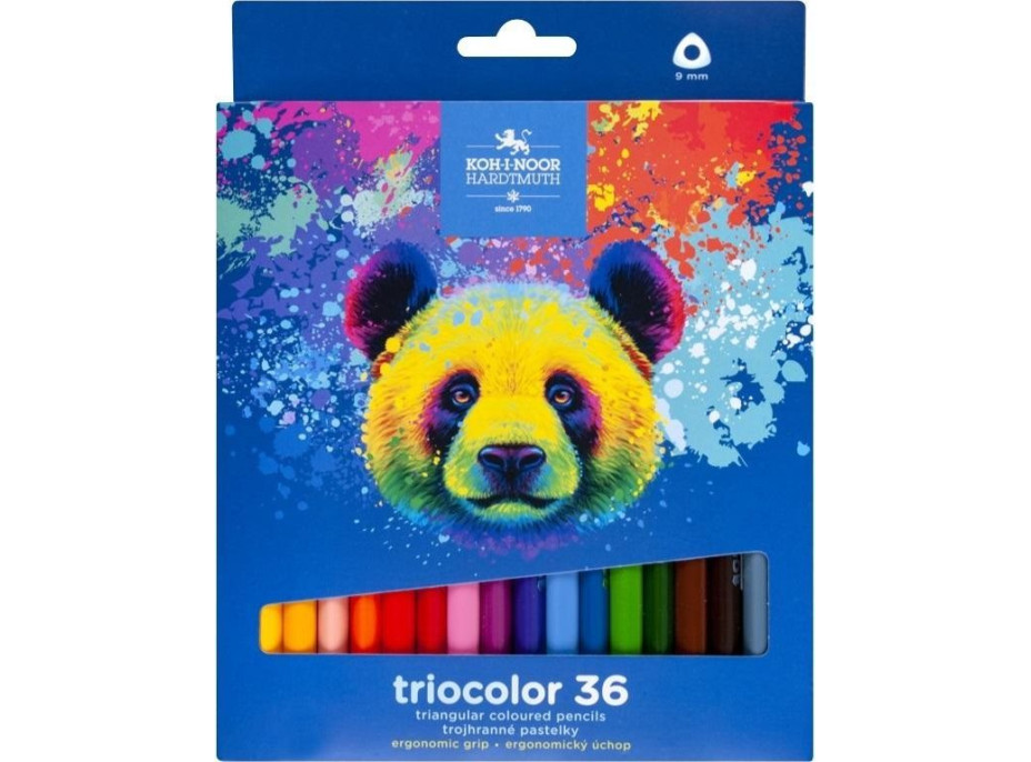 KOH-I-NOOR Trojhranné pastelky Triocolor 36 ks Medvěd