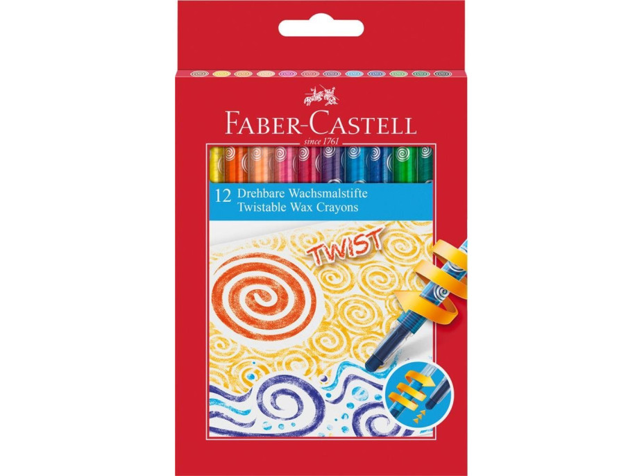 Faber-Castell Voskovky Twist 12 barev
