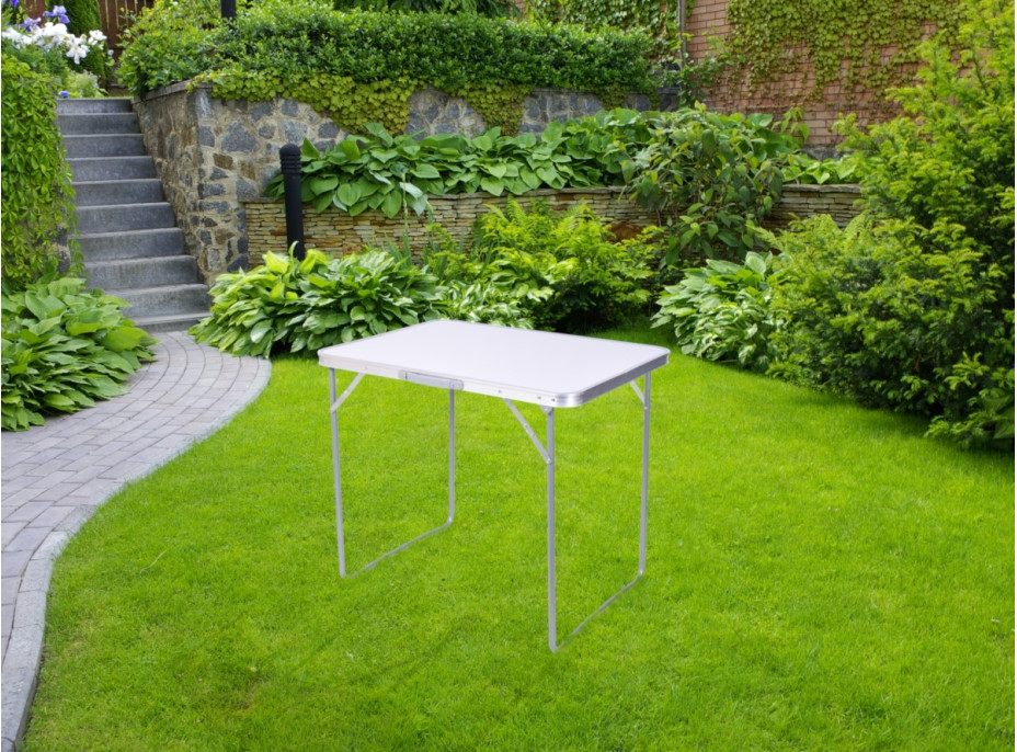 Kempingový stůl CORN 80x60 cm - bílý