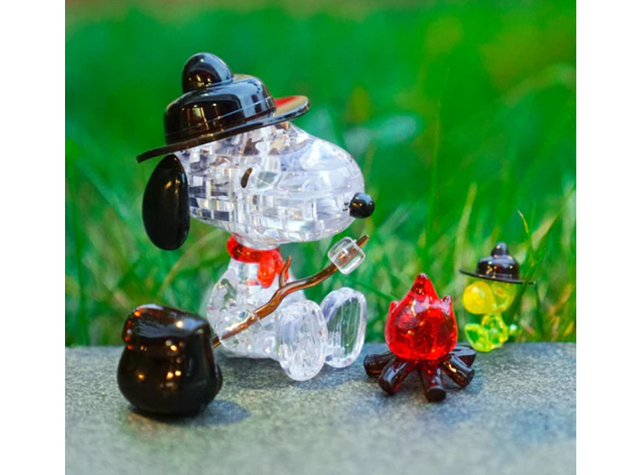 HCM KINZEL 3D Crystal puzzle Kempující Snoopy 43 dílků