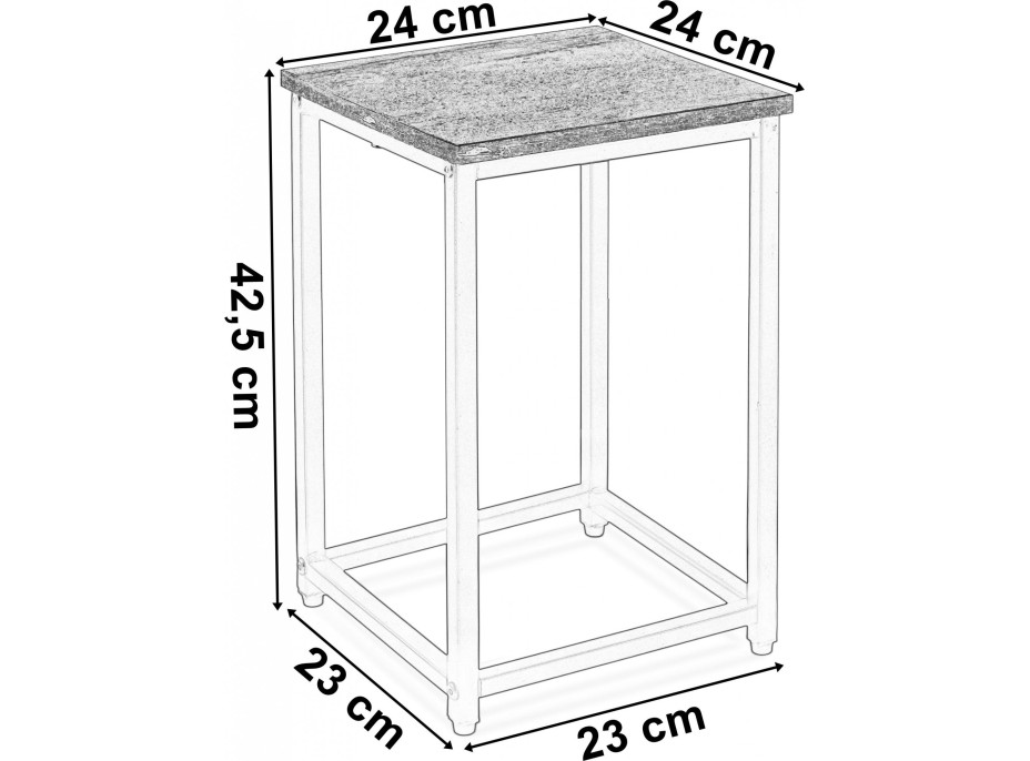 Stojan na květiny ARBEN 40 cm - dub craft/bílý