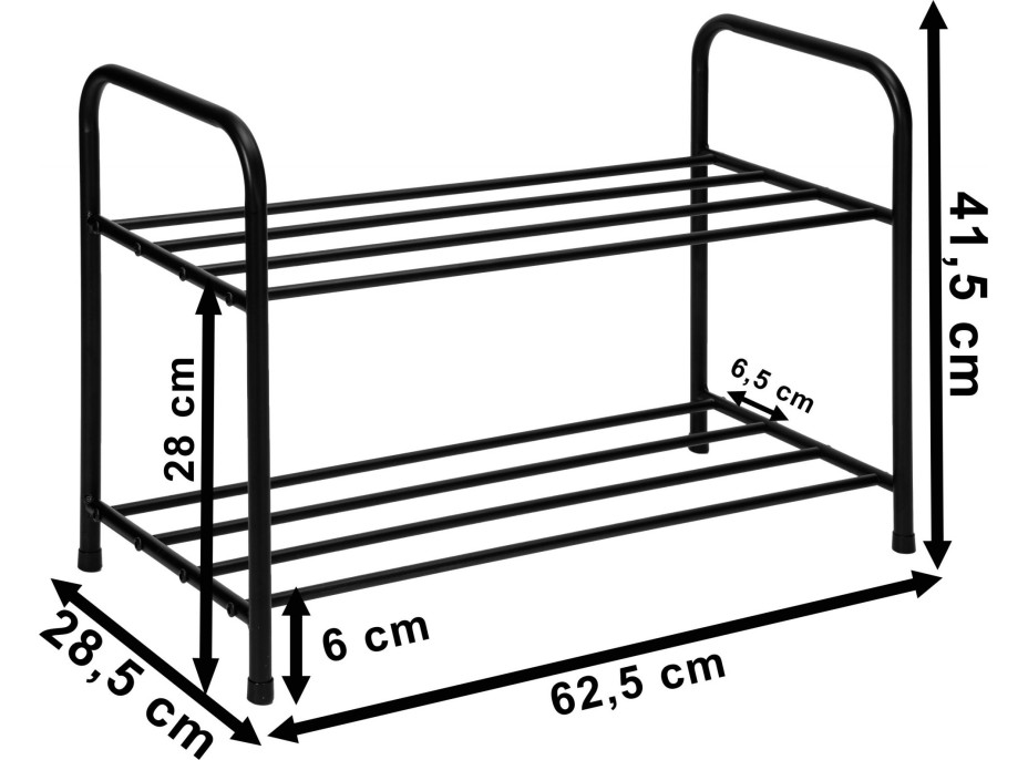 Kovová police na boty NORI - černá