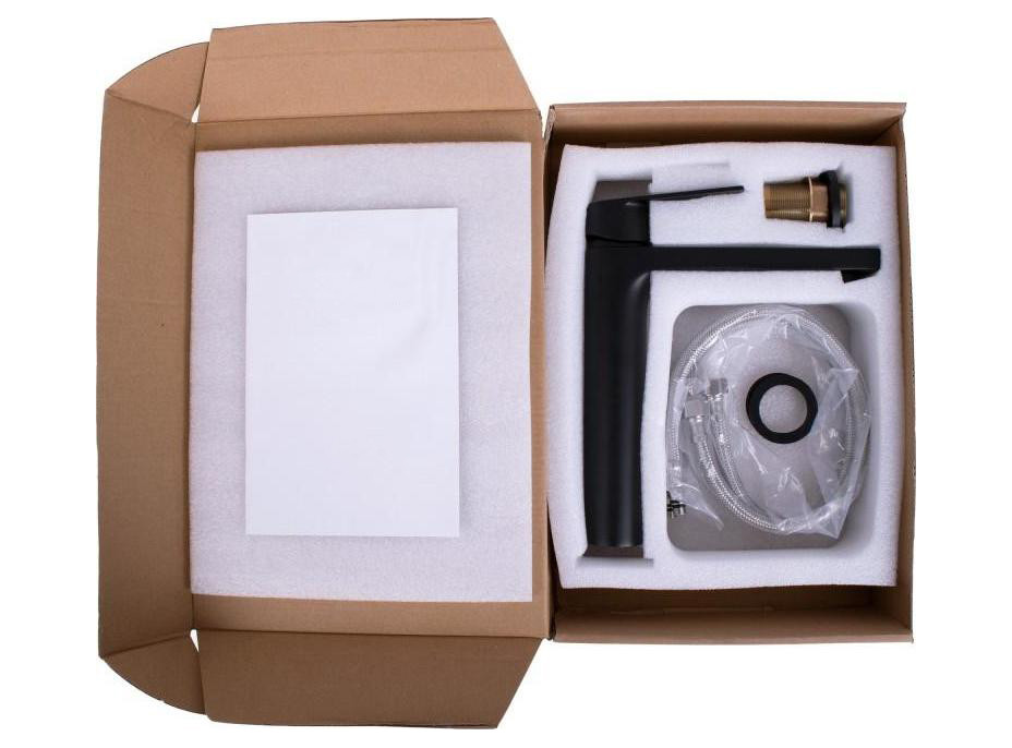 Umyvadlová baterie LENKA - vysoká - černá matná