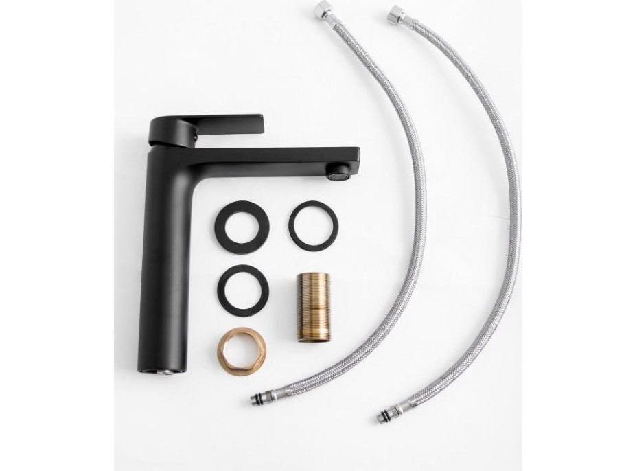 Umyvadlová baterie LENKA - vysoká - černá matná