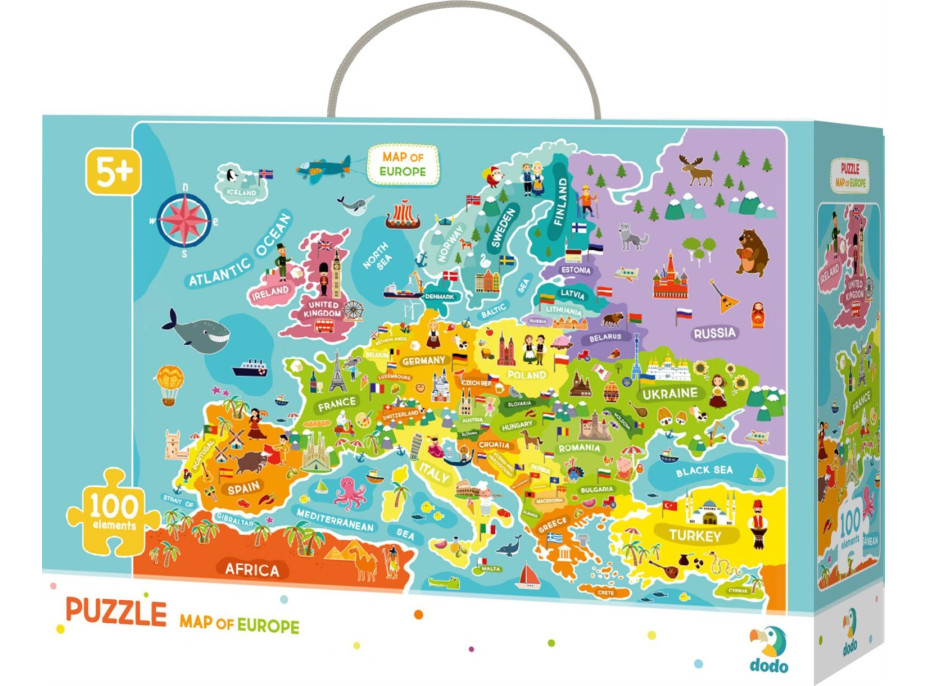 DODO Puzzle Mapa Evropy 100 dílků