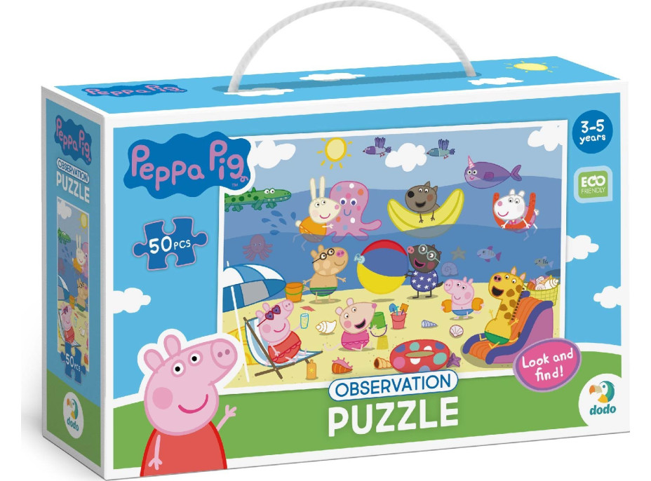 DODO Puzzle s hledáním obrázků Prasátko Peppa 50 dílků