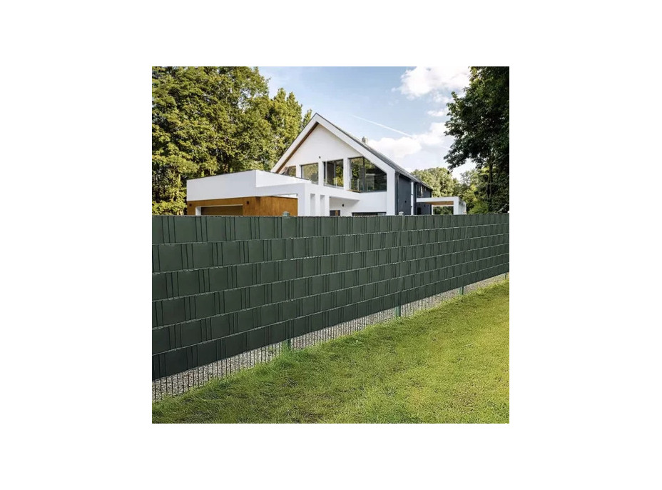 Stínící páska na plot 19 cm x 35 m  - 450g/m2 - zelená