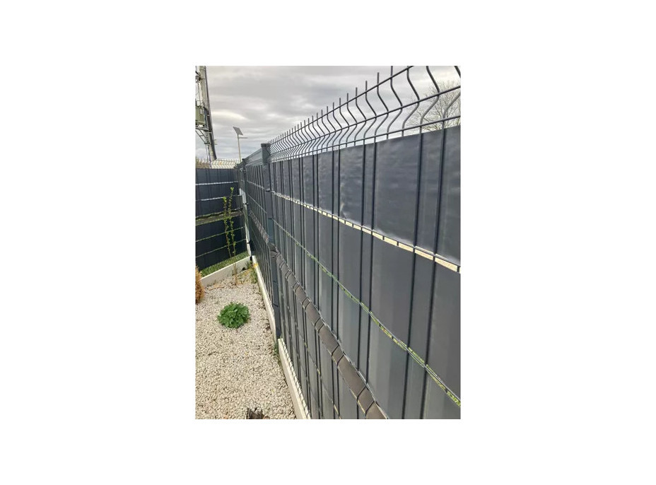 Stínící páska na plot 19 cm x 35 m - 450g/m2 - antracit
