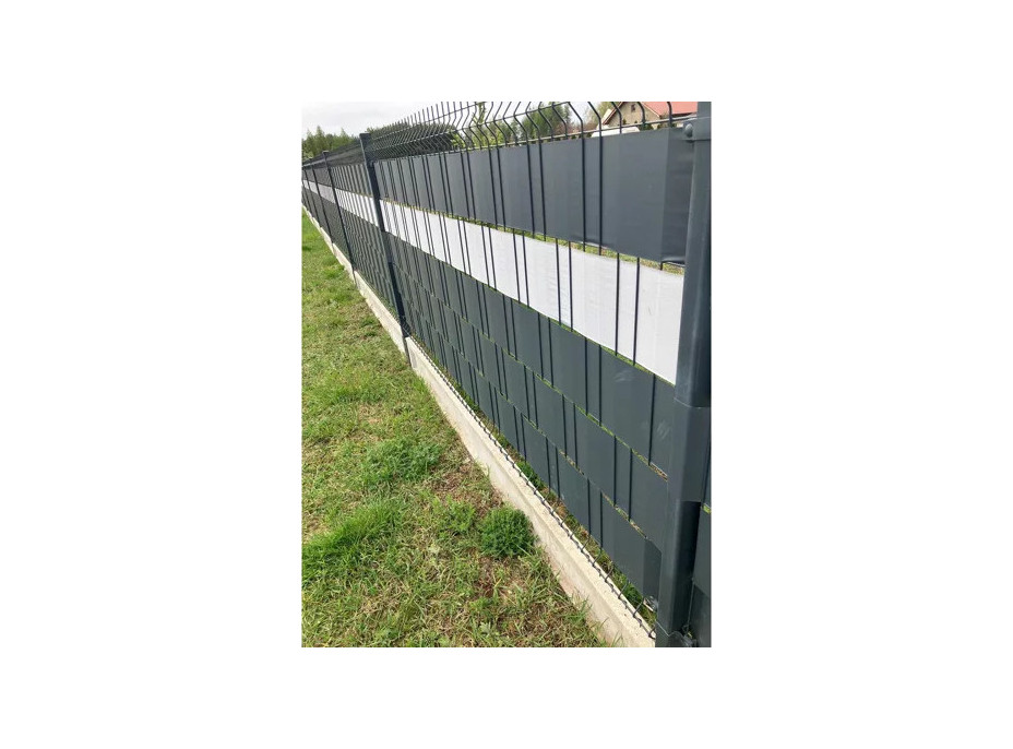 Stínící páska na plot 19 cm x 35 m -  450g/m2 - antracit