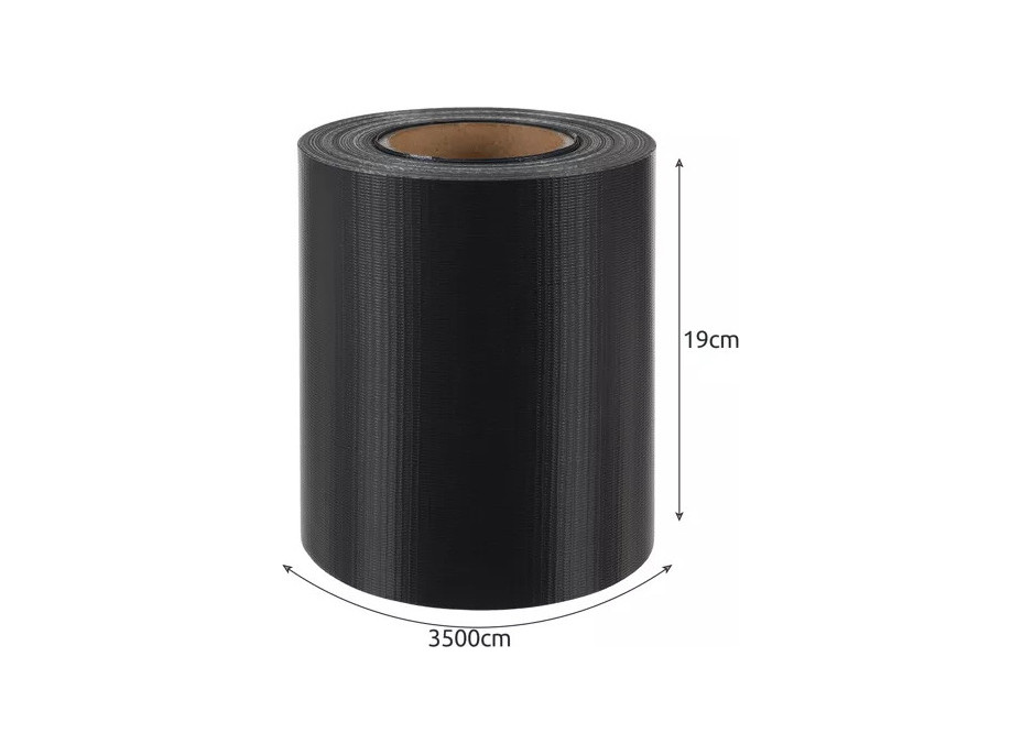 Stínící páska na plot 19 cm x 35 m - 450g/m2 - antracit