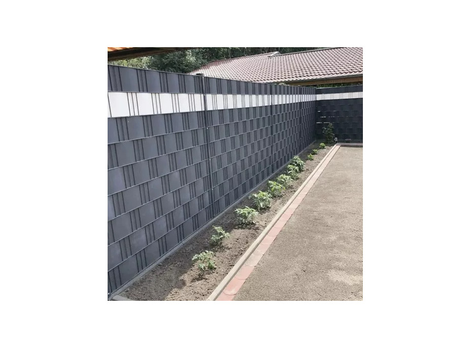 Stínící páska na plot 19 cm x 35 m - 450g/m2 - antracit