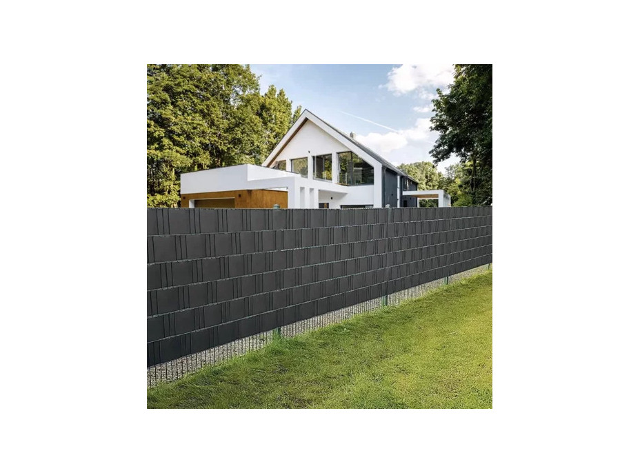 Stínící páska na plot 19 cm x 35 m - 450g/m2 - antracit