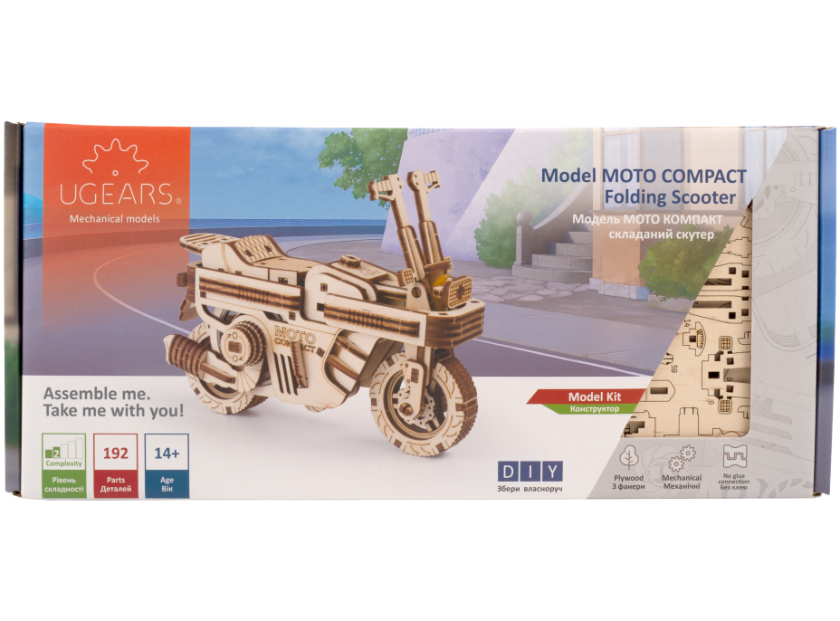 UGEARS 3D puzzle Folding Scooter 192 dílků