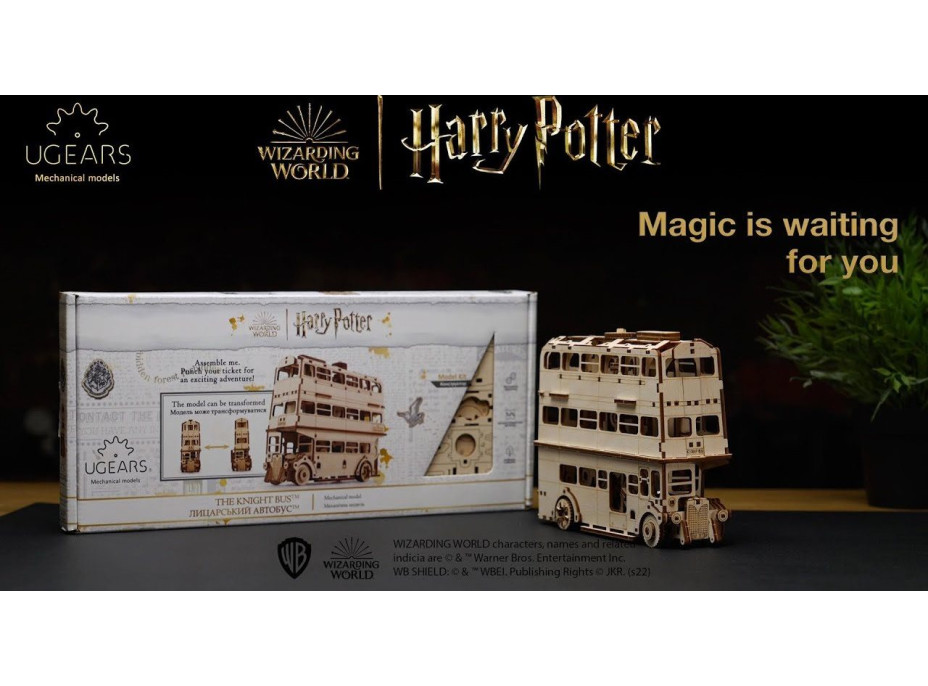 UGEARS 3D puzzle Harry Potter: Záchranný kouzelnický autobus 268 dílků