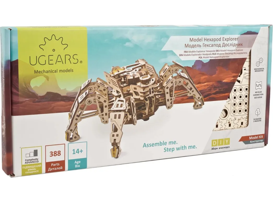 UGEARS 3D puzzle Hexapod Explorer 388 dílků