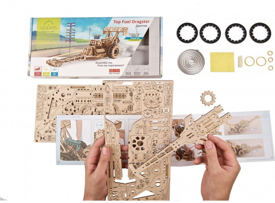 UGEARS 3D puzzle Top Fuel Dragster 321 dílků