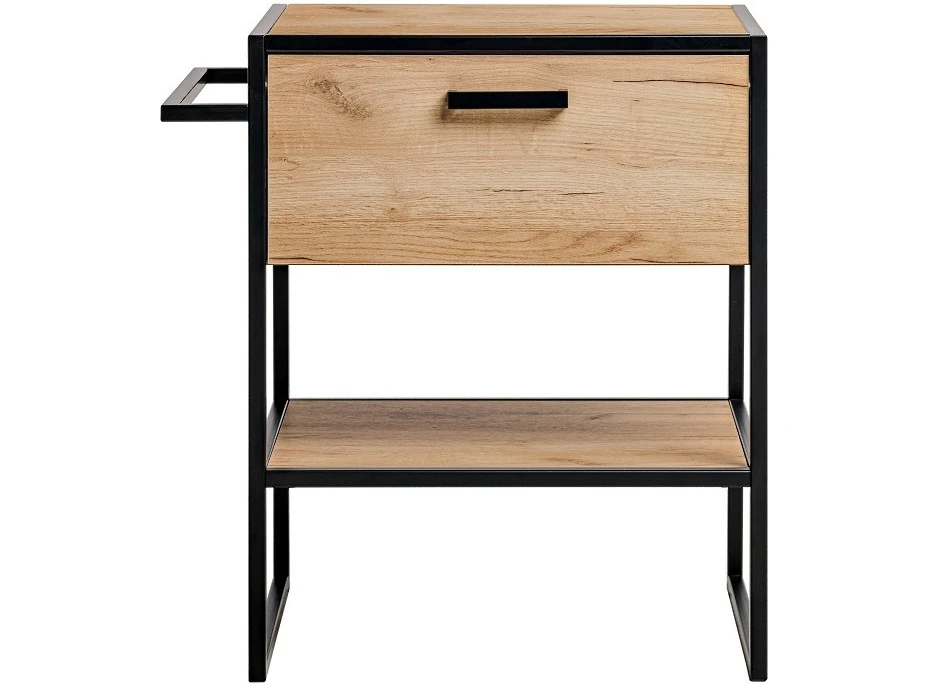 Koupelnová stojící skříňka pod umyvadlo na desku LOFT 60 cm s věšákem na ručník