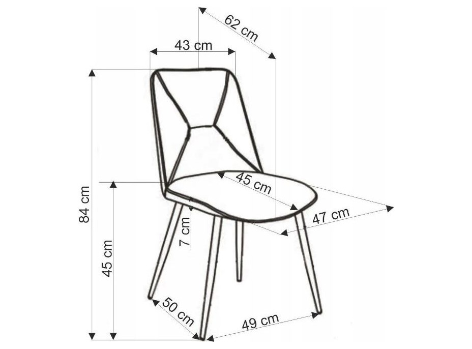 Jídelní židle VIDA - béžová