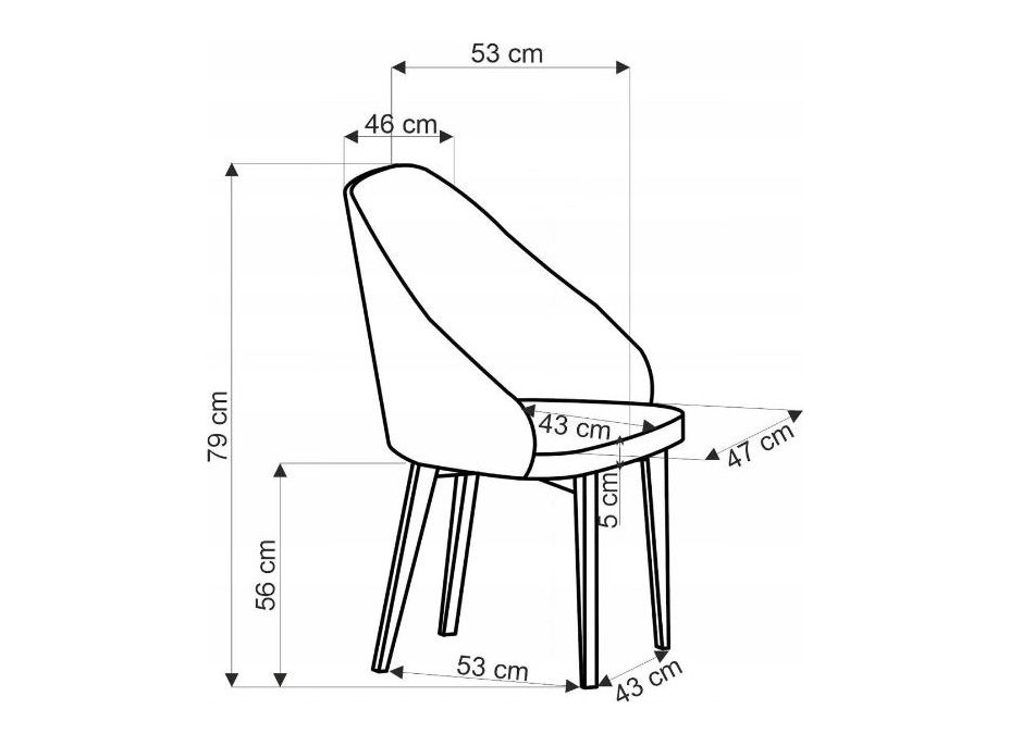 Jídelní otočná židle MALAGA - skořicová