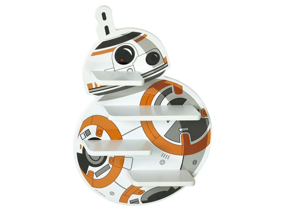 Dětská polička Star Wars BB-8 - bílá/oranžová