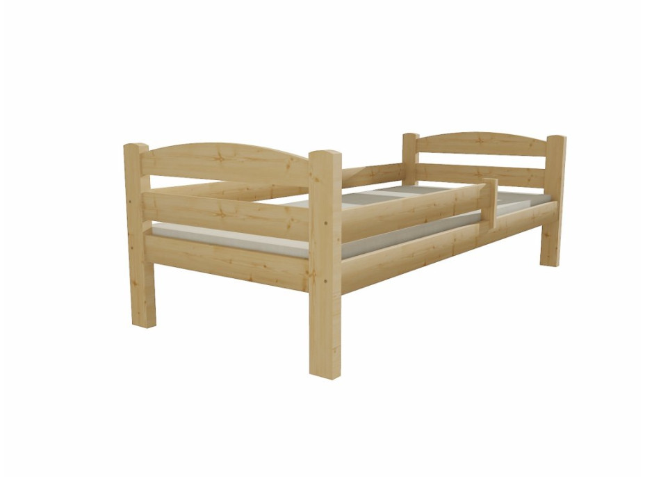 Dětská postel z MASIVU 180x80cm SE ŠUPLÍKY - DP005 - bezbarvý lak