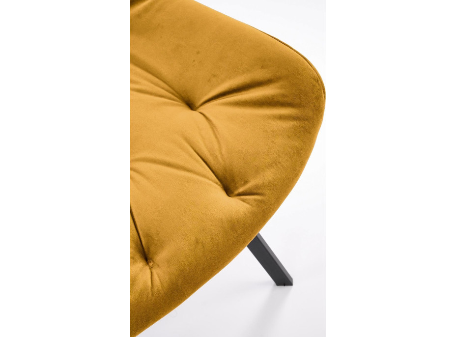 Jídelní otočná židle SOFIE - hořčicově žlutá