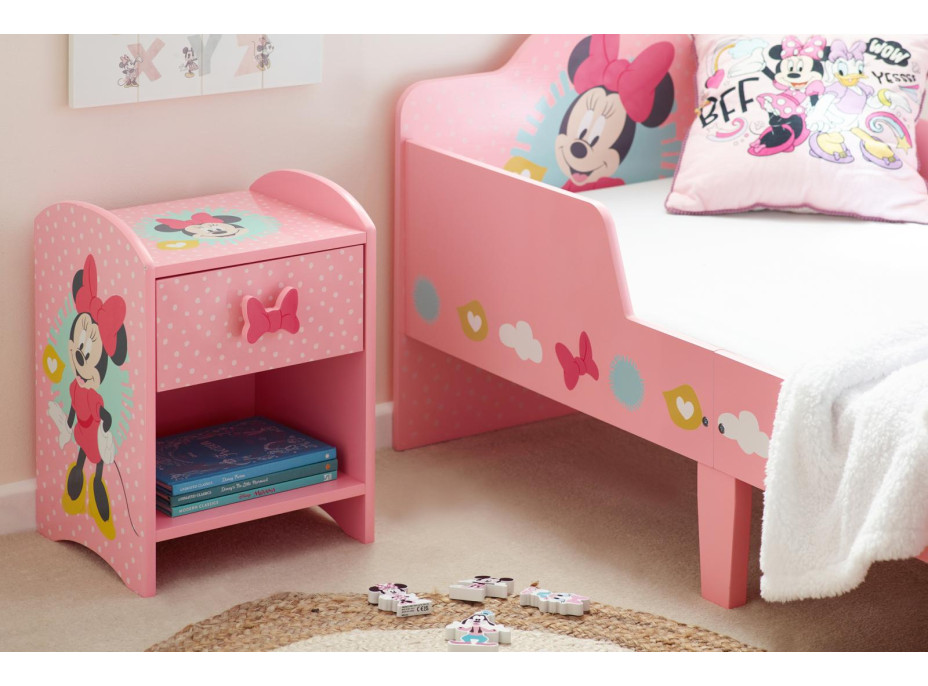 Noční stolek Disney Minnie Mouse - růžový