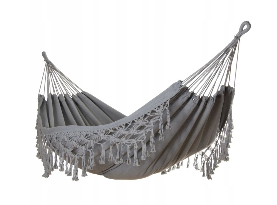 Houpací síť MIDAS 200x150 cm - šedá