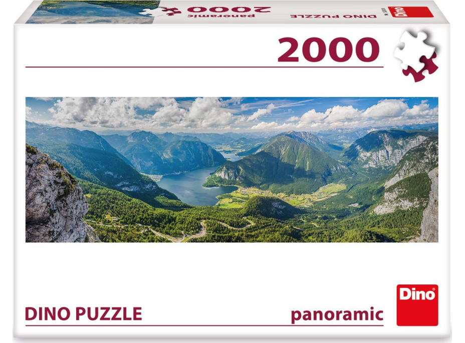 DINO Panoramatické puzzle Pohled na Alpy 2000 dílků