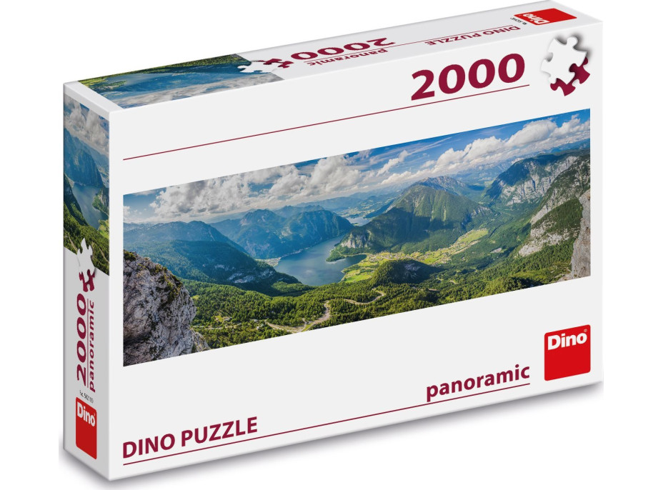 DINO Panoramatické puzzle Pohled na Alpy 2000 dílků