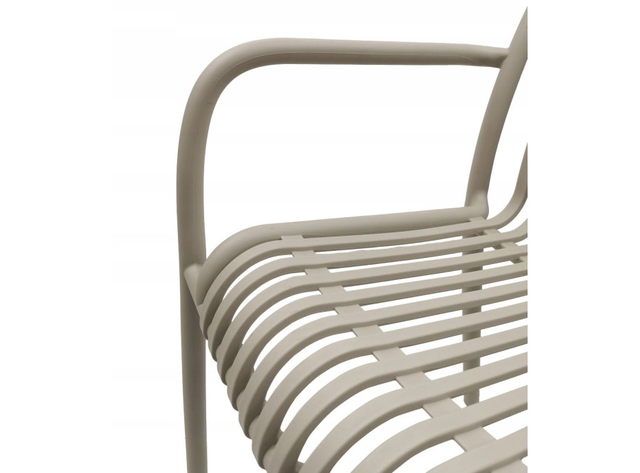 Zahradní plastová židle ANRIC - béžová