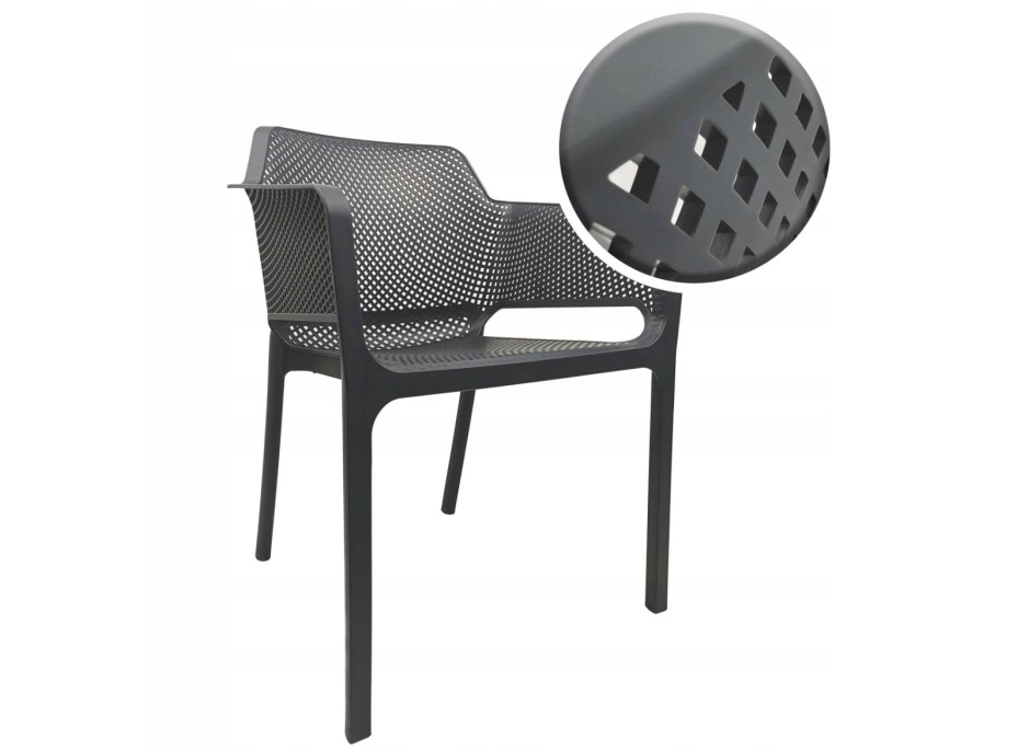 Zahradní plastová židle RYLAN - antracit