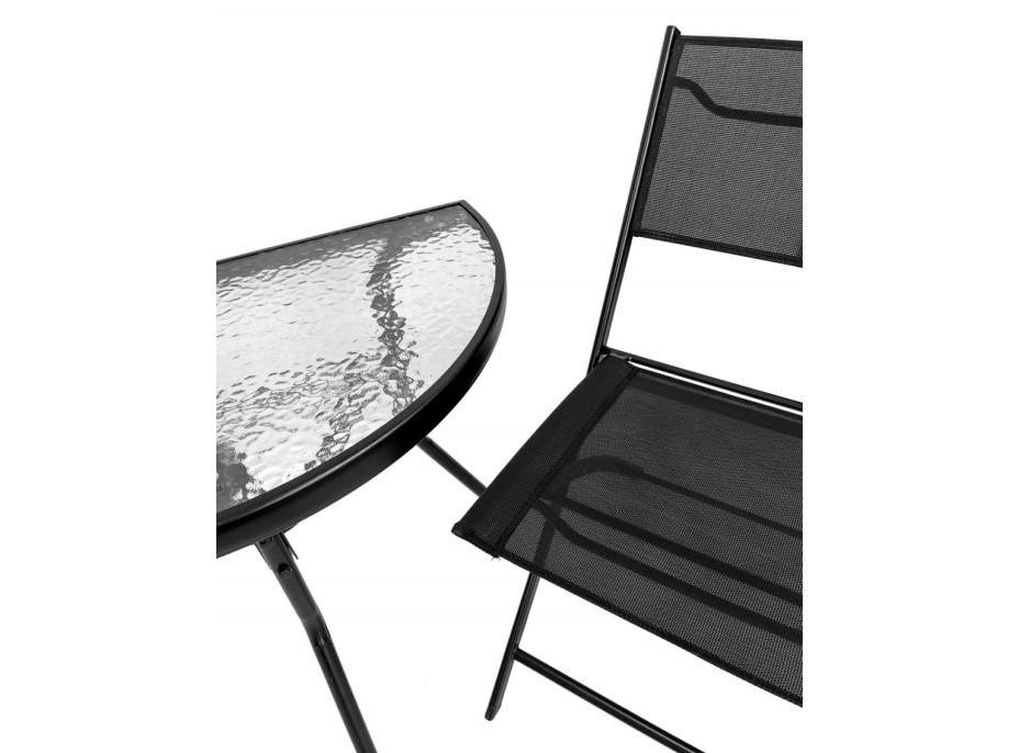 Balkonová skládací židle LOBOS - černá