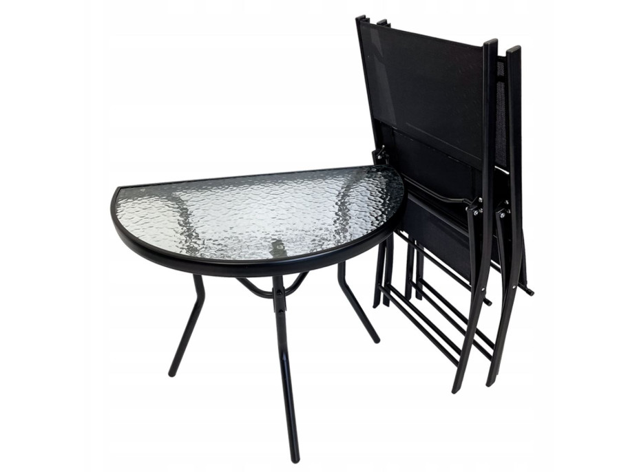 Balkonová skládací židle LOBOS - černá