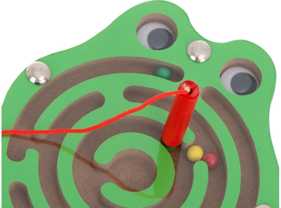 KIK Dřevěný magnetický labyrint Žába