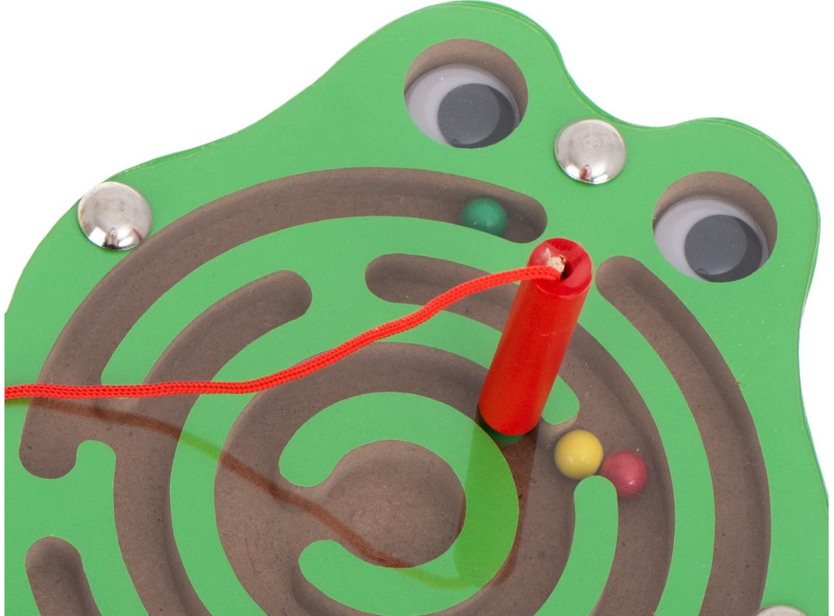 KIK Dřevěný magnetický labyrint Žába