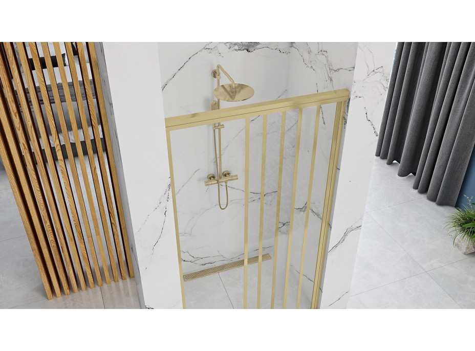 Sprchové dveře Rea ALEX 120 cm - broušené zlaté
