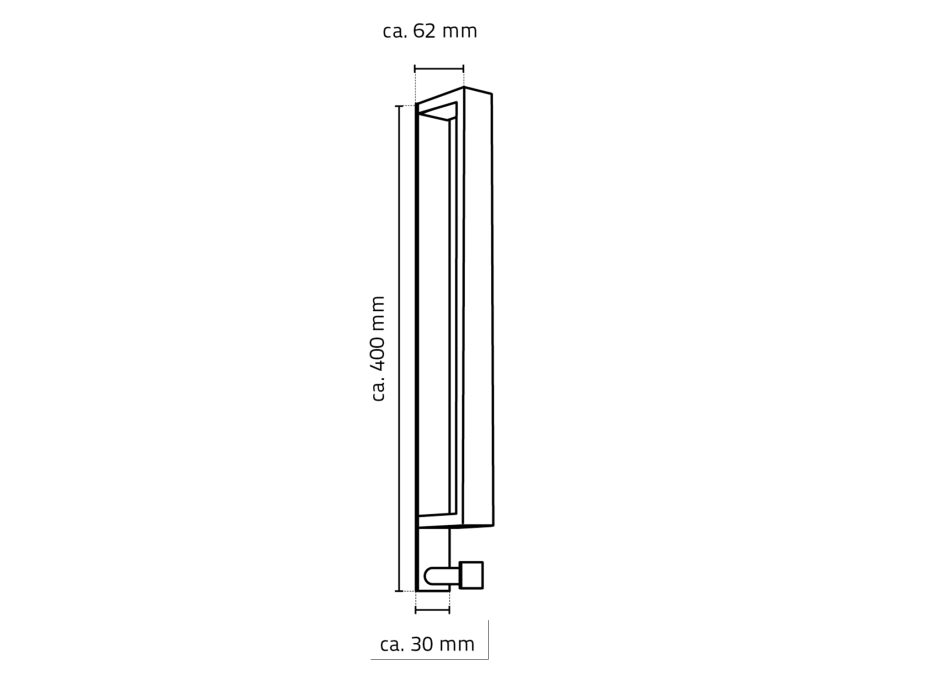 Ridder STYLE držák ručníků 400x30mm, černá mat 11122110