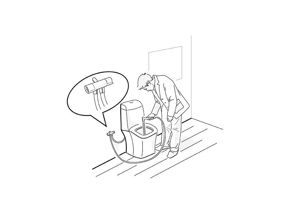 Sapho Dvojventil s bidetovou sprchou s napojením WC nádrže, chrom 1209-04