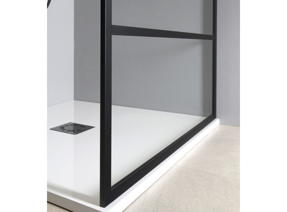 Gelco CURE BLACK sprchová zástěna 900mm, čiré sklo CB90