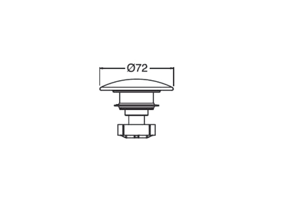 Sapho Náhradní keramická zátka Click Clack, 72mm, bílá RI285S