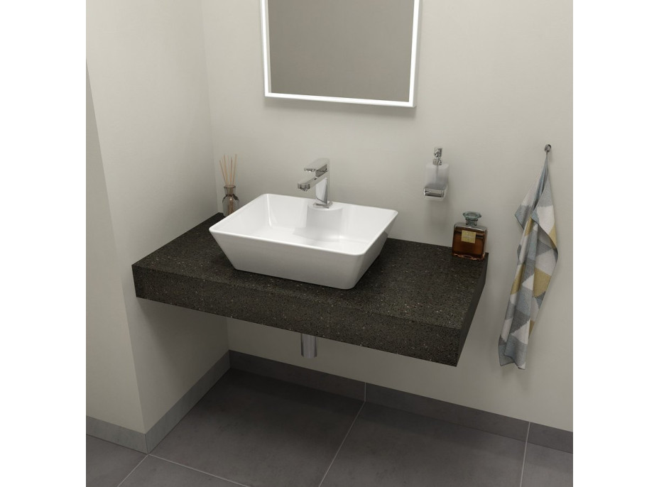 Sapho TAILOR rockstone deska 110x50 cm, provedení límce R TR110R