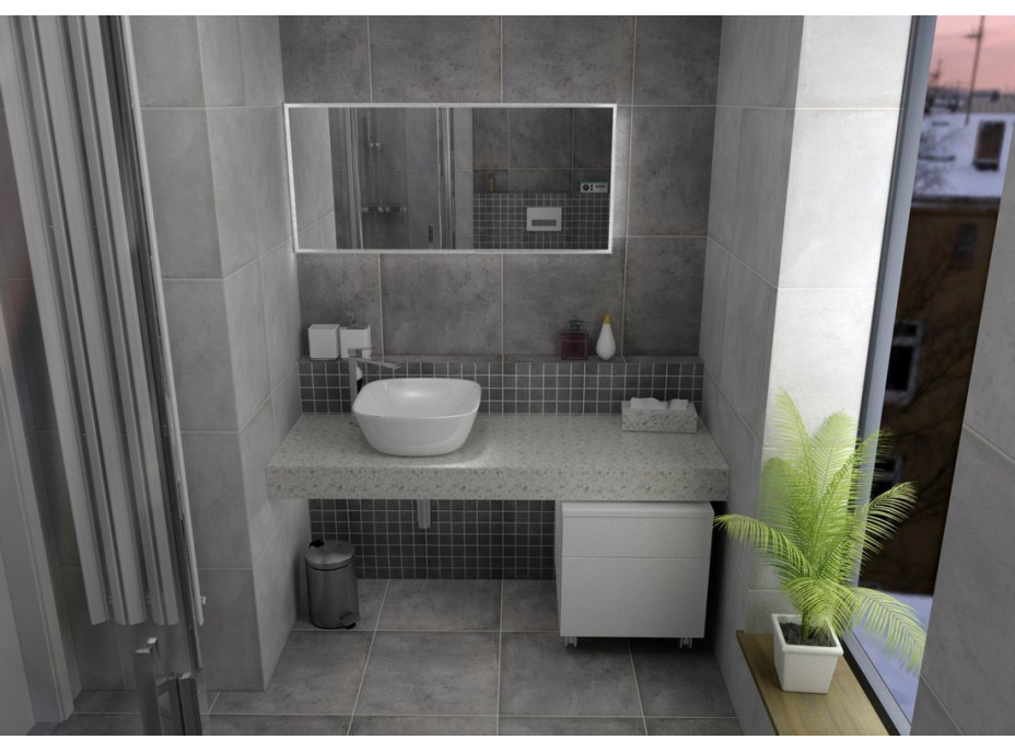 Sapho TAILOR rockstone deska 150x50 cm, provedení límce F TR150F