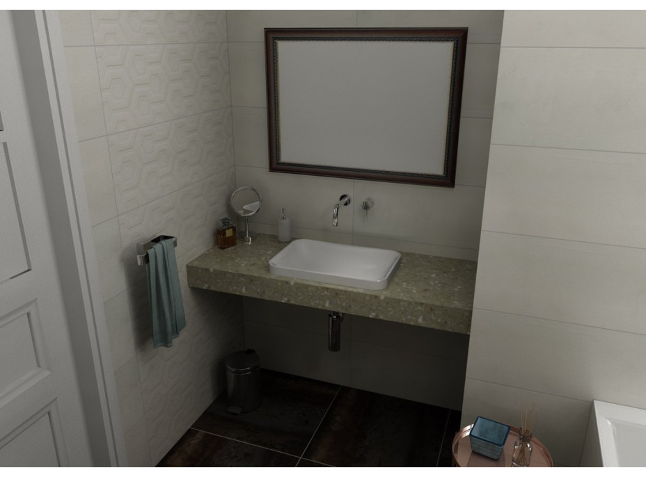 Sapho TAILOR rockstone deska 150x50 cm, provedení límce F TR150F