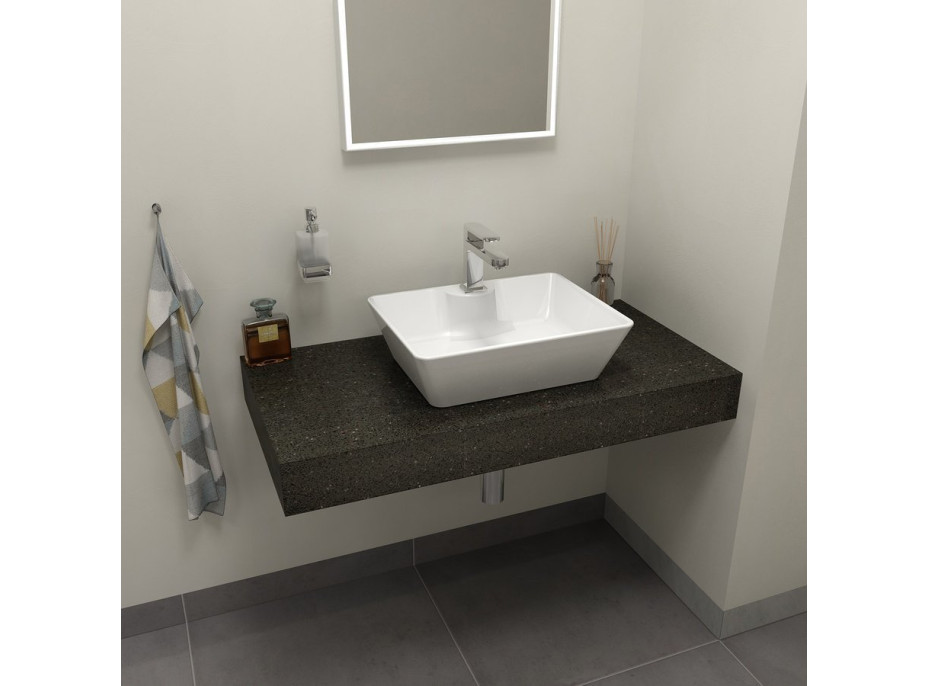 Sapho TAILOR rockstone deska 110x50 cm, provedení límce L TR110L