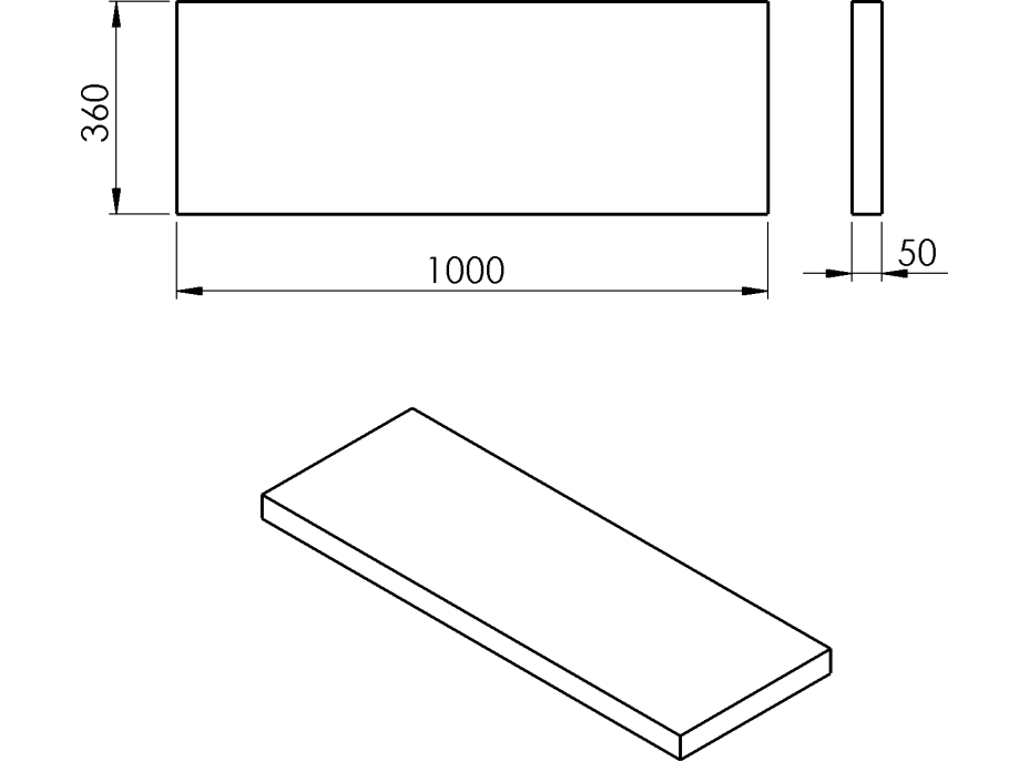 Sapho AVICE deska 100x36cm, aquamarine AV1066