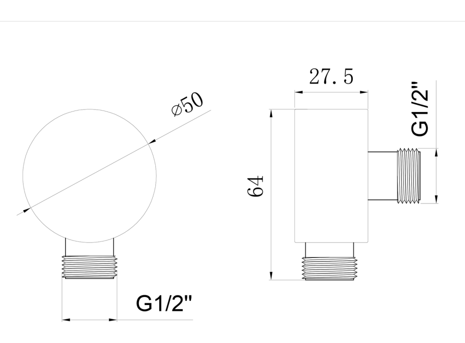 Bruckner Vývod sprchy 1/2", mosaz/chrom 621.500.1