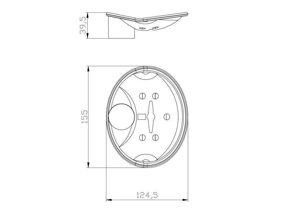 Sapho Mýdlenka pro sprchovou tyč 25mm, plast SK080